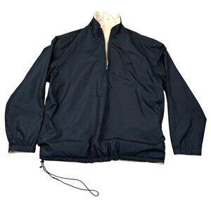 Izod X.F.G. Men's Jacket Large Navy 1/4 Zip Pullover Cozy Fleece Reversible